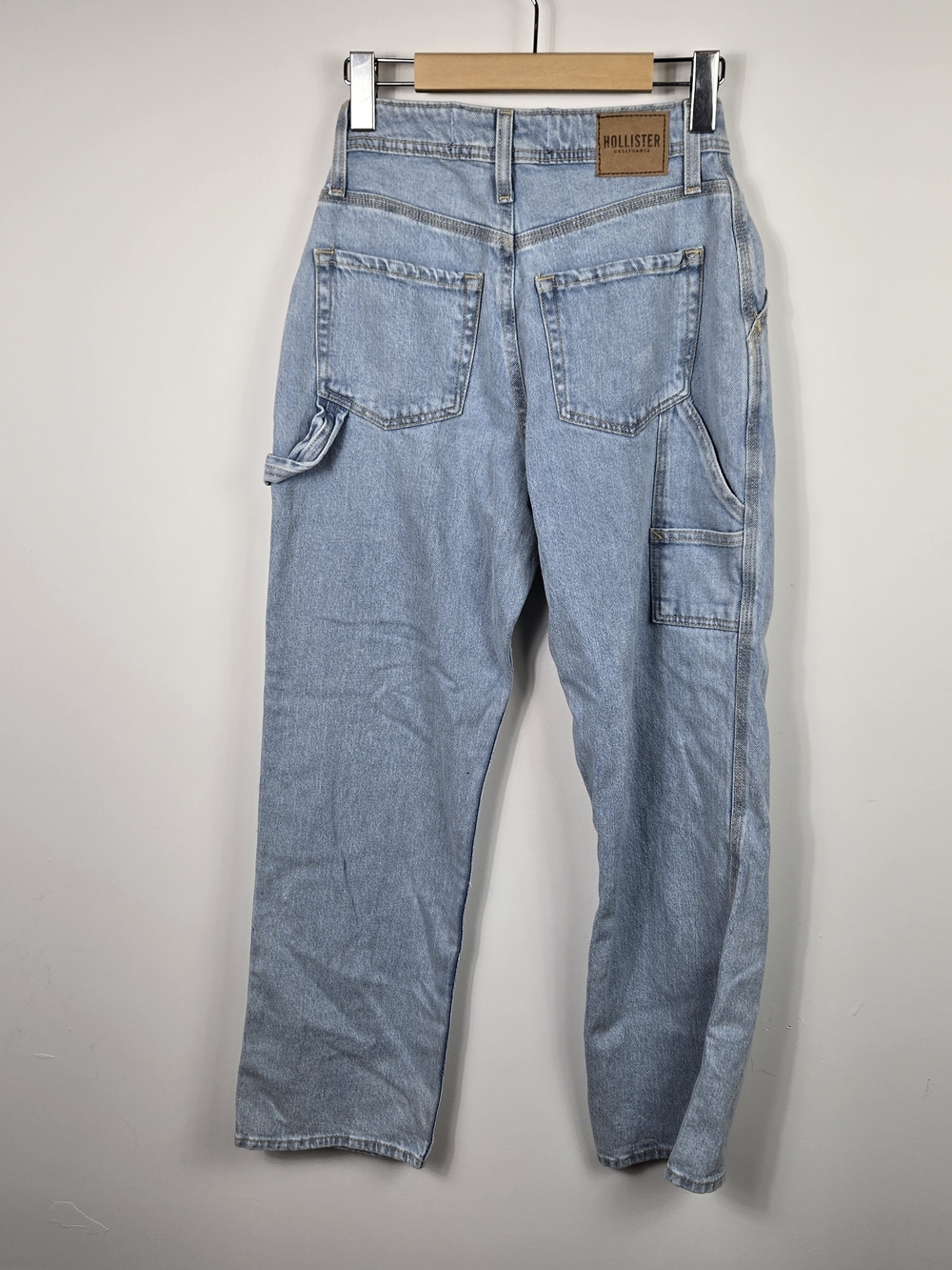 Hollister Ultra High Rise Dad Jeans Light Wash 90s Y2K Mom Denim W25 - Picture 5 of 9